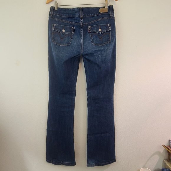 Levis 526 Blue Jeans Womens Sz 6 Slender Boot Cut Medium Wash Work Western Rodeo - Picture 6 of 12
